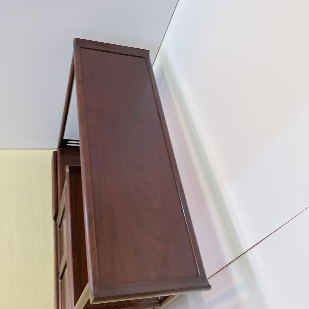 中澤唐木　紫峰作　日本伝統工芸品　飾り棚　和家具　茶棚　レトロ