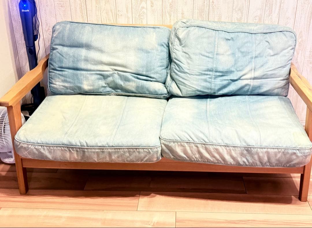 WTW TISMO ティズモ　デニム　2人掛けソファ 木製フレーム