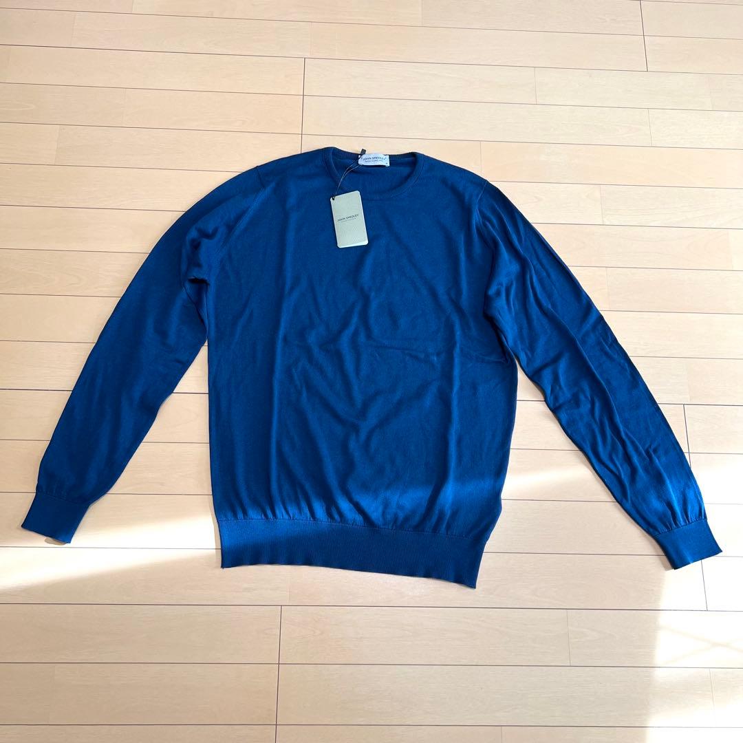 JOHN SMEDLEY インディゴ クルーネックニット