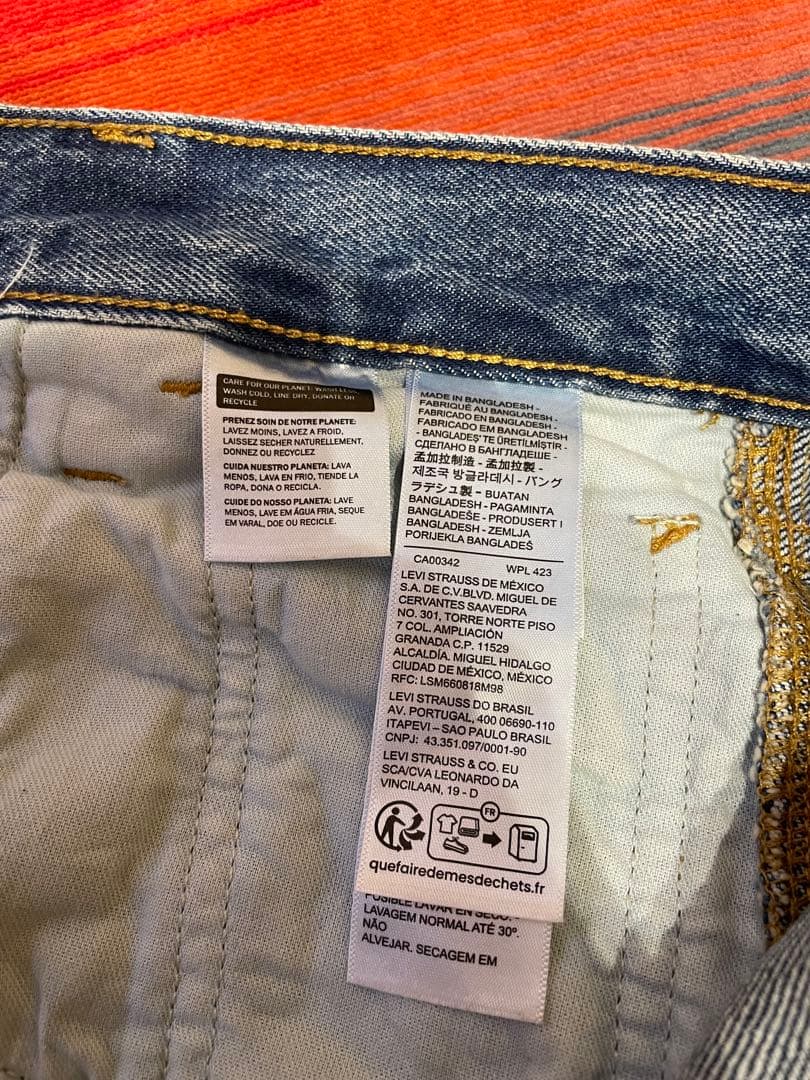 美品　Levi'sリーバイス「568」ルーズストレートカーペンターダブルニー30