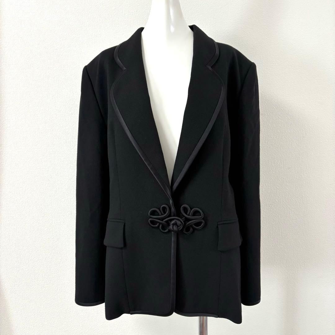クリスチャンディオール　テーラードジャケット パイピングジャケット　ブラック