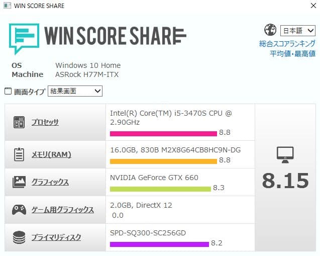 №120、キューブ型PC、Win11、i5、GTX660、M16G、SSD