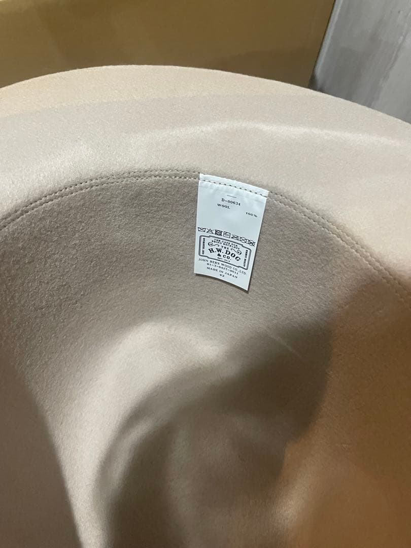 the H.W DOG & CO. ベージュハット D-00634サイズ59