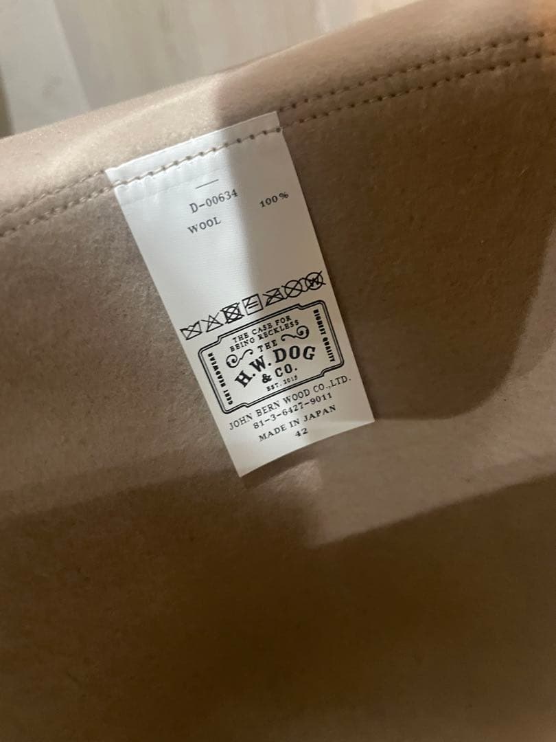 the H.W DOG & CO. ベージュハット D-00634サイズ59