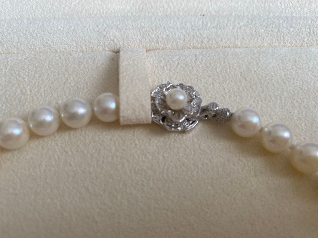 【最終値下げ】アコヤ真珠ネックレス　大玉 38㎝　真珠科学研究所のケース付き