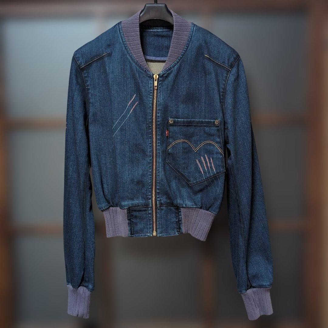 美品リーバイスレッド　デニムブルゾンショート丈　S