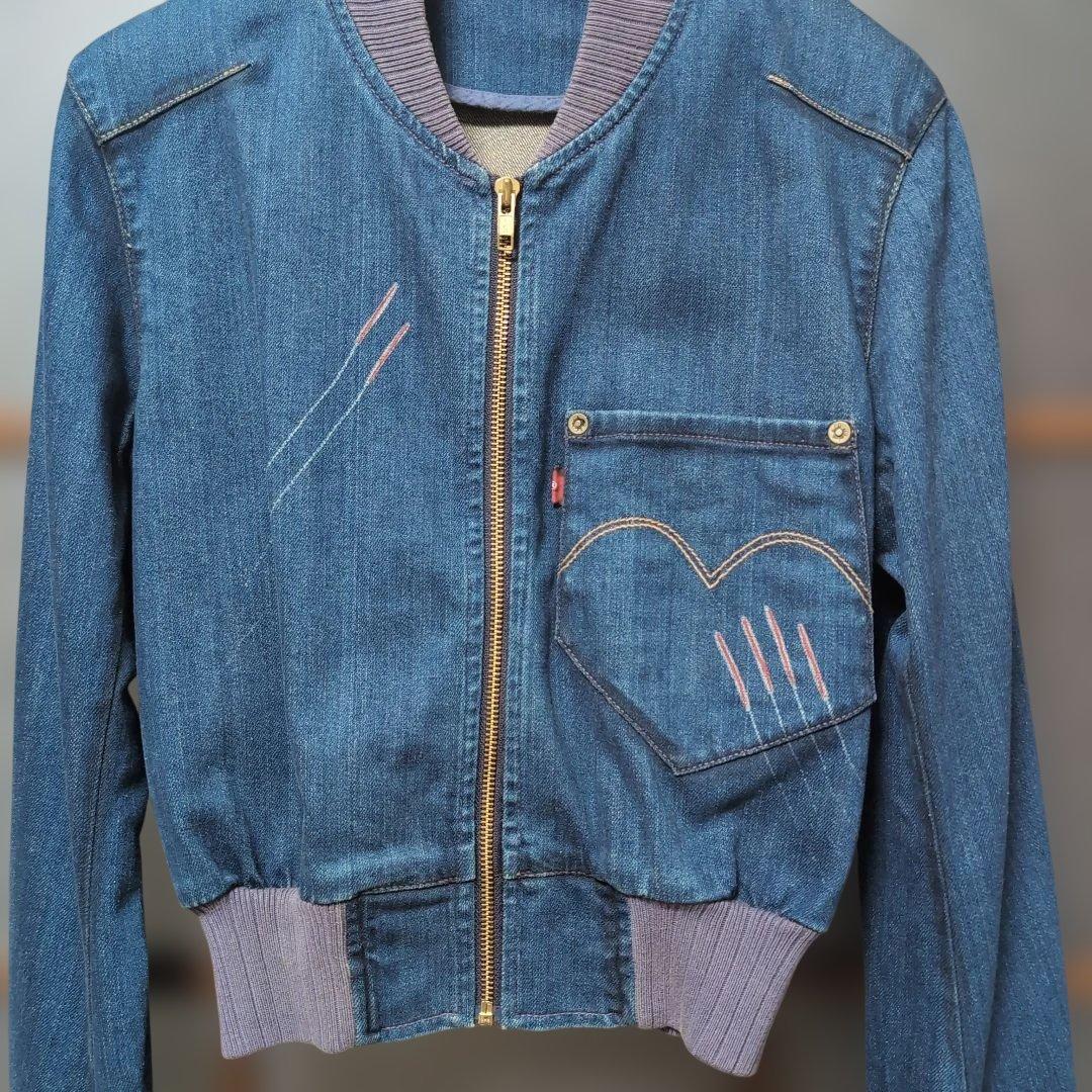 美品リーバイスレッド　デニムブルゾンショート丈　S