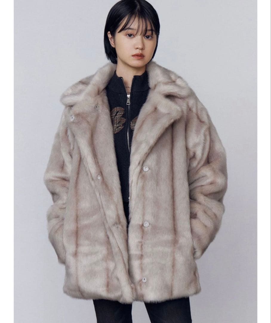 EMODA ミディフェイクファーコート　ベージュ　新品未使用