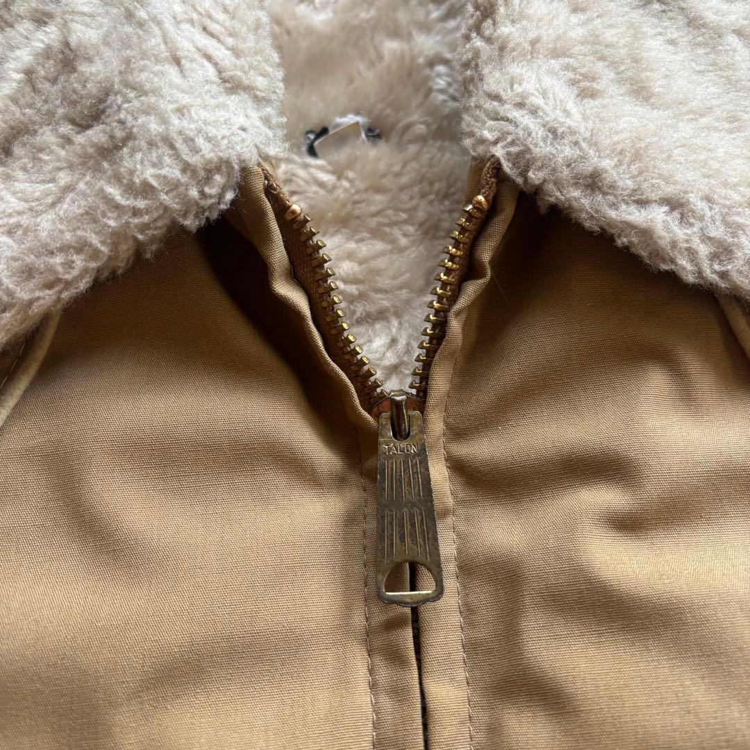 古着　60s 襟ボア　コットン　ジャケット　検索　ギャバジン　b-15