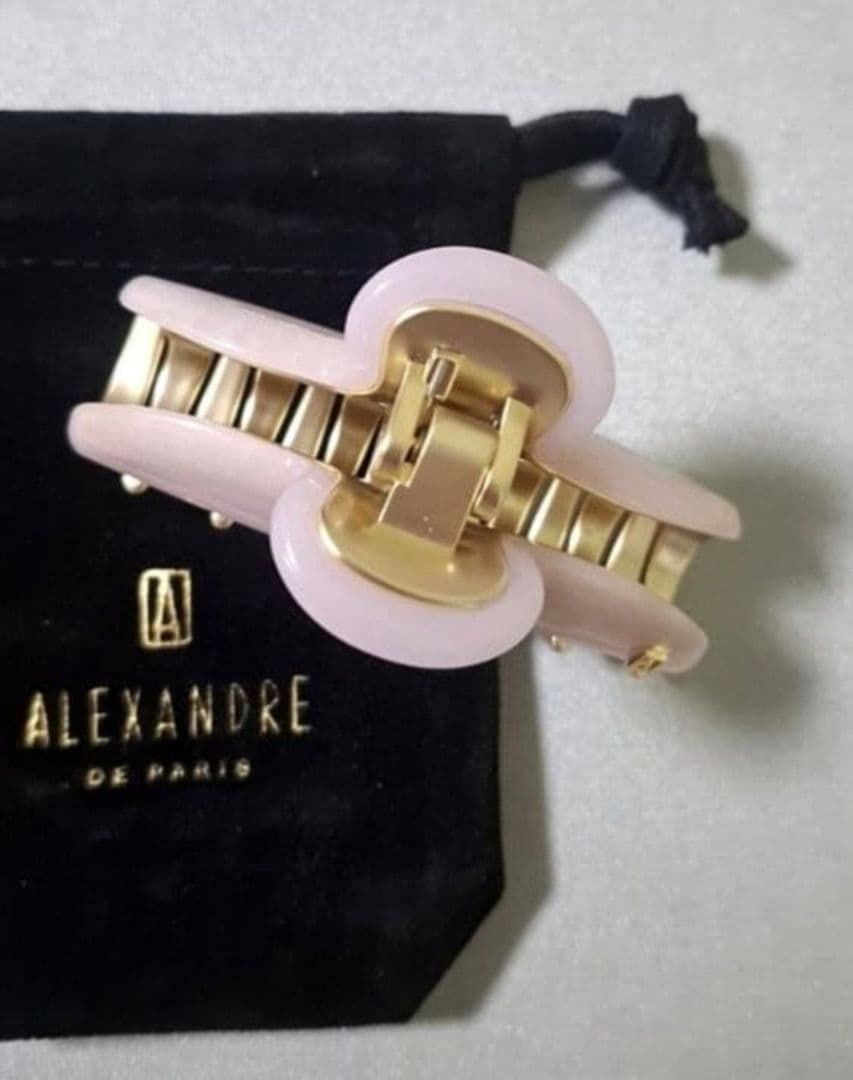 【美品】アレクサンドルドゥパリ L ヘアクリップ　人気のピンク 完売品