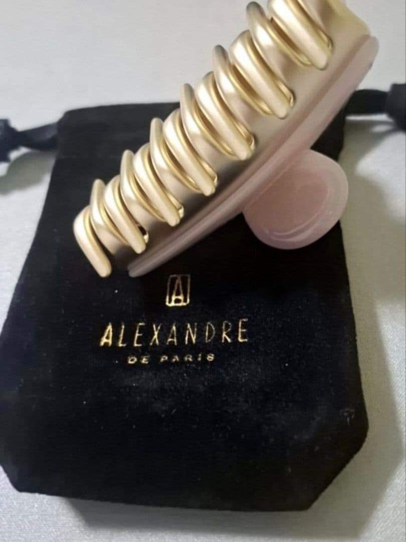【美品】アレクサンドルドゥパリ L ヘアクリップ　人気のピンク 完売品