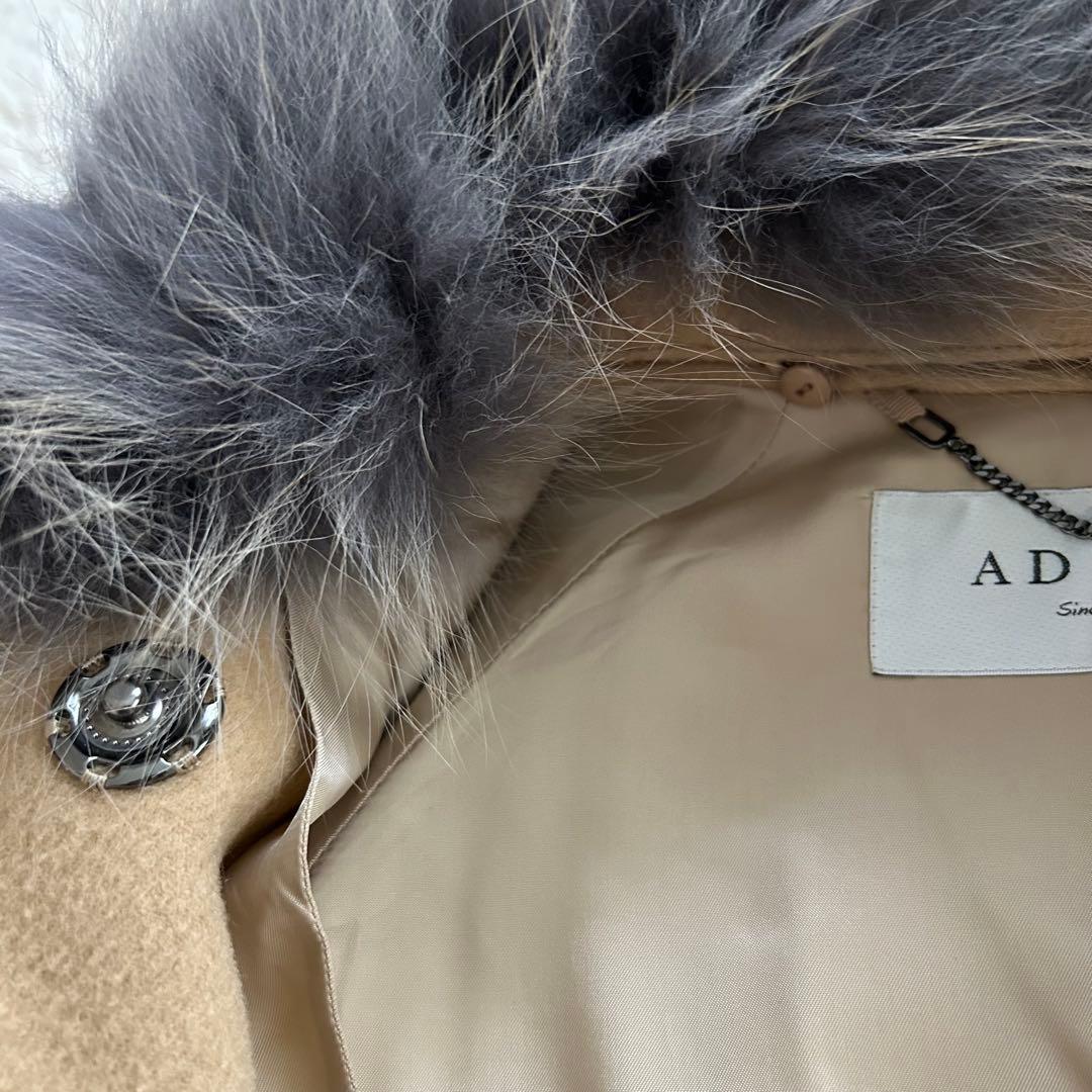 美品✨アドーア ゴールデンアイランドフォックスカシミヤ混 ウールコート