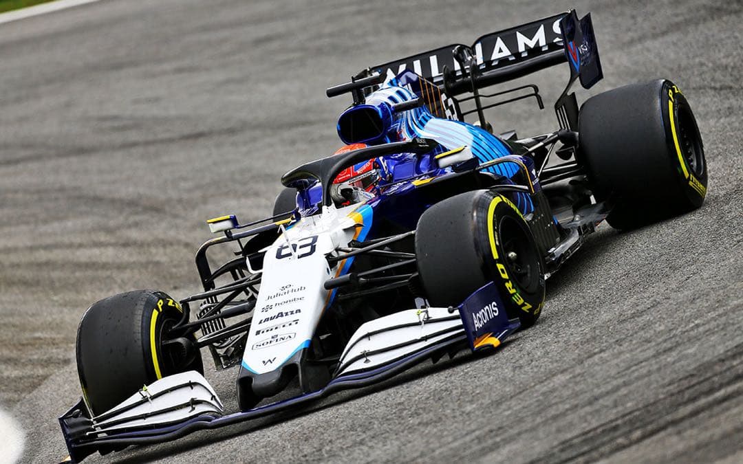 （1点物）F1 ウィリアムズ　ジョージラッセル直筆サイン入り 1/43