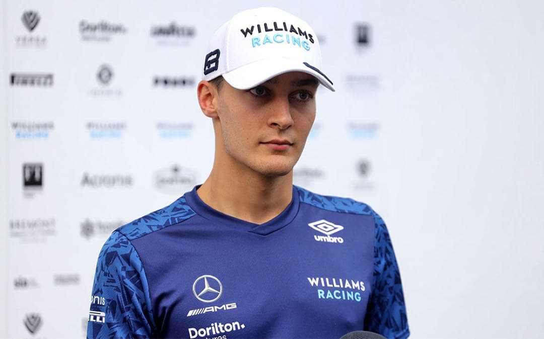 （1点物）F1 ウィリアムズ　ジョージラッセル直筆サイン入り 1/43