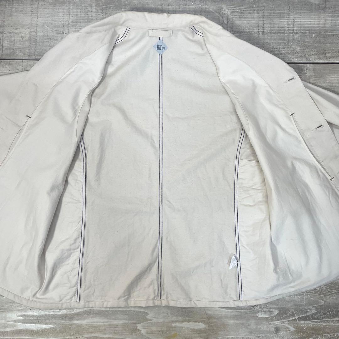 美品 THE CORONA UTILITY ホワイトツイルカバーオール 日本製