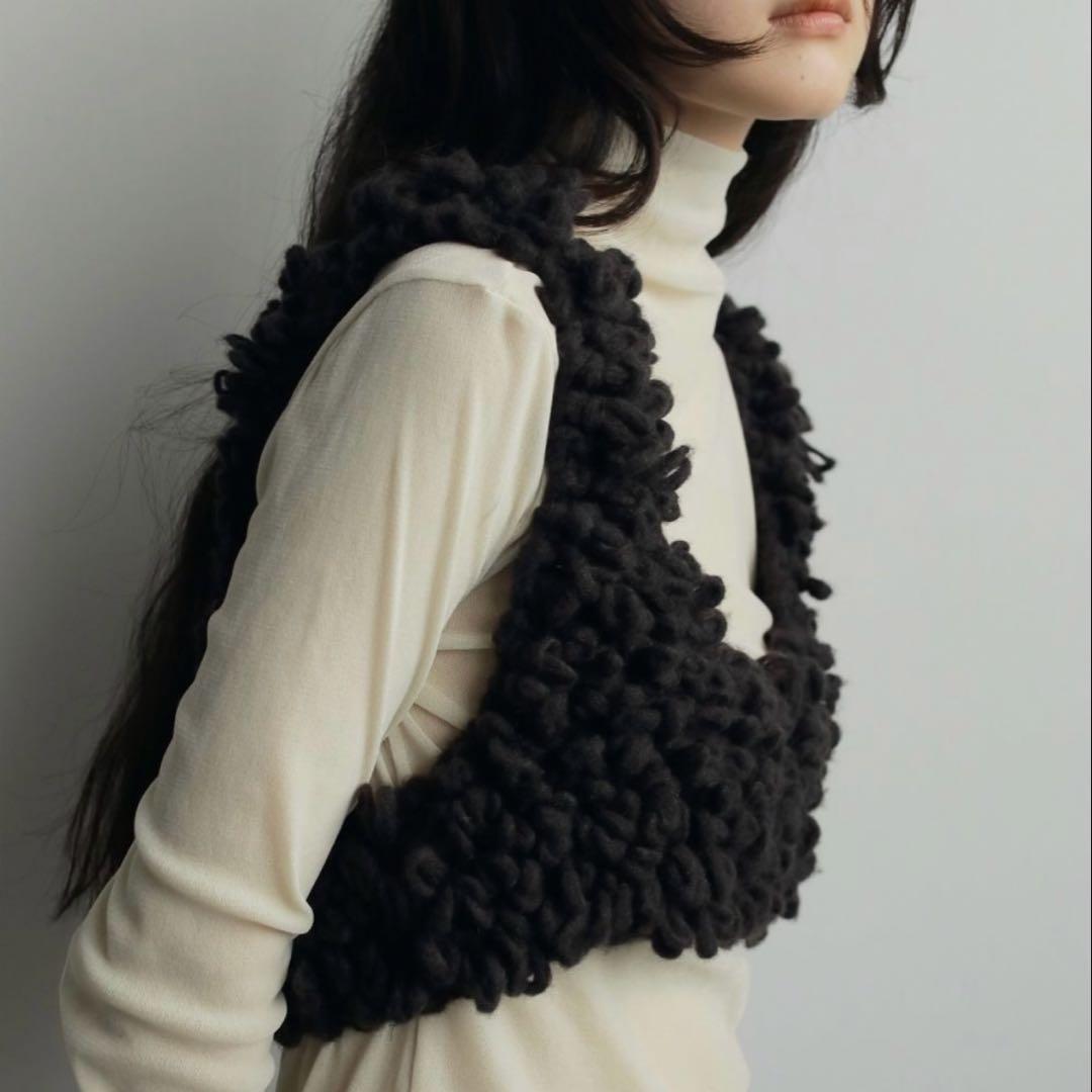 トップス 2025AW anuke Loop Knit Vest brown