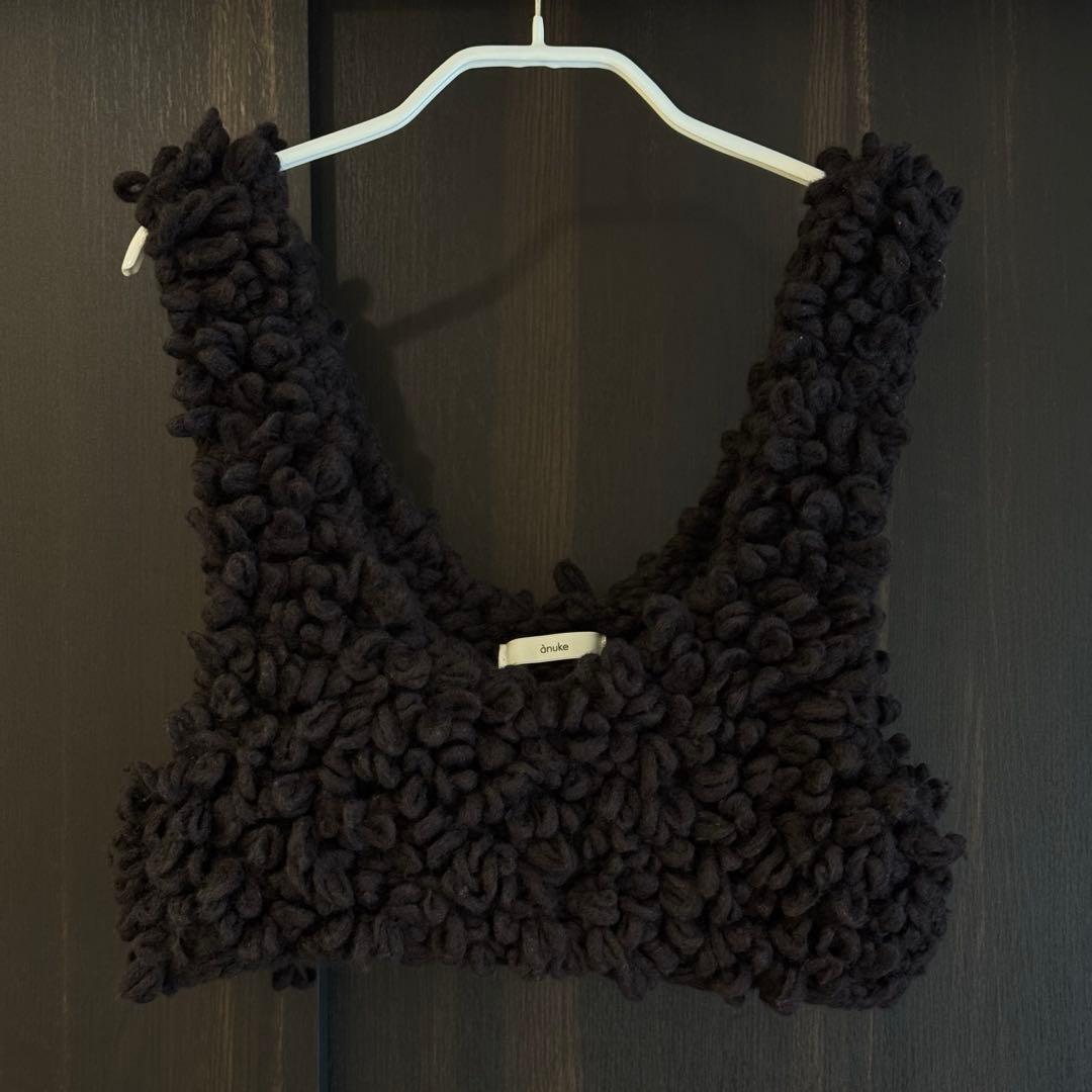 トップス 2025AW anuke Loop Knit Vest brown