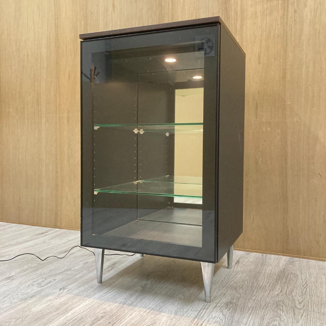 綾野製作所　照明付　コレクションケース　キャビネット　収納サイドボード