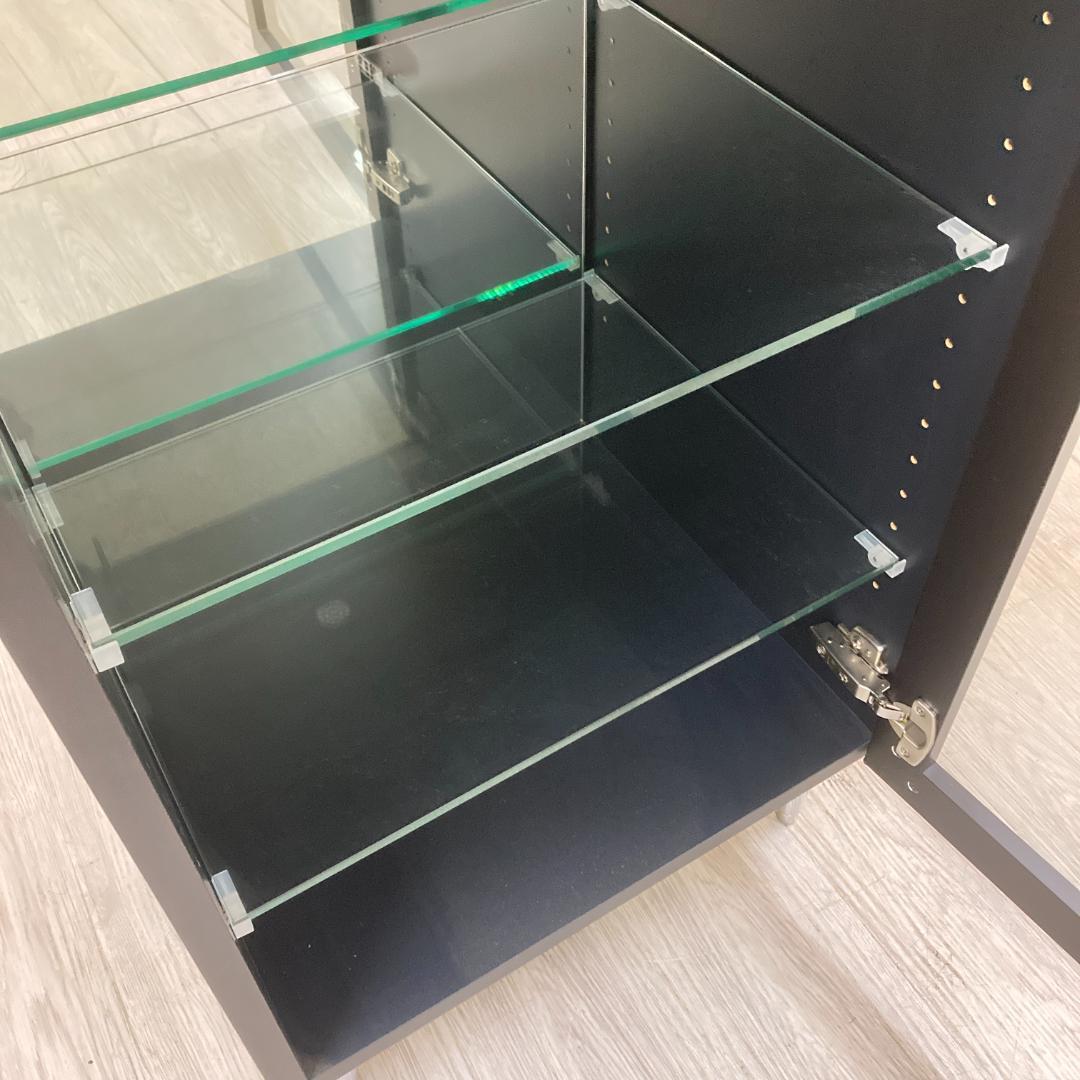 綾野製作所　照明付　コレクションケース　キャビネット　収納サイドボード