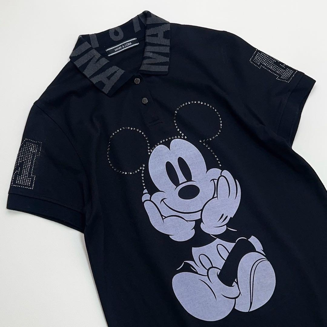 MARK & LONA ミッキーポロシャツ ブラック