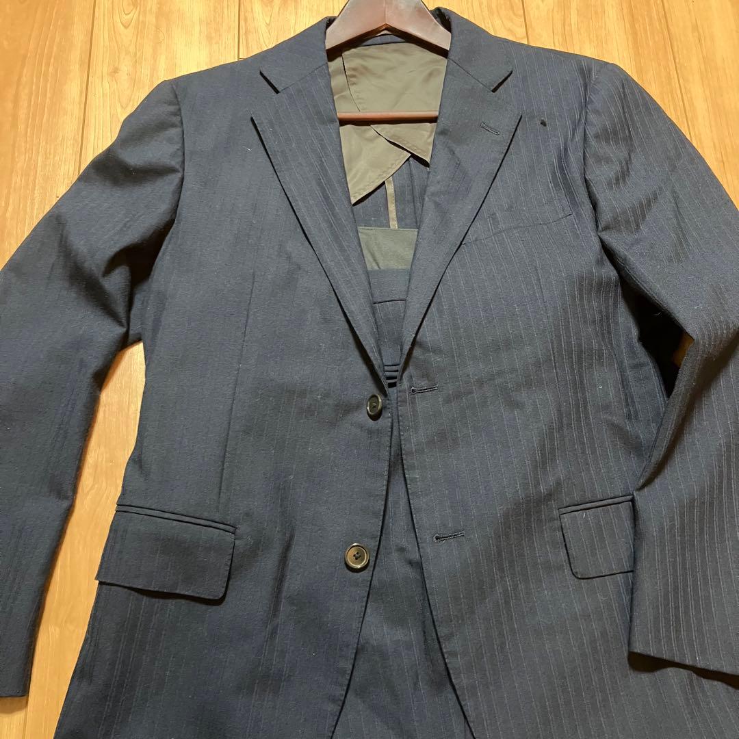 最終価格J.PRESSネイビーストライプスーツXL
