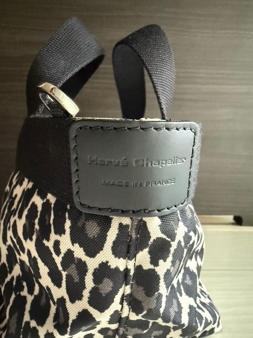 Hervé Chapelier 舟型トートSヒョウ柄バッグ