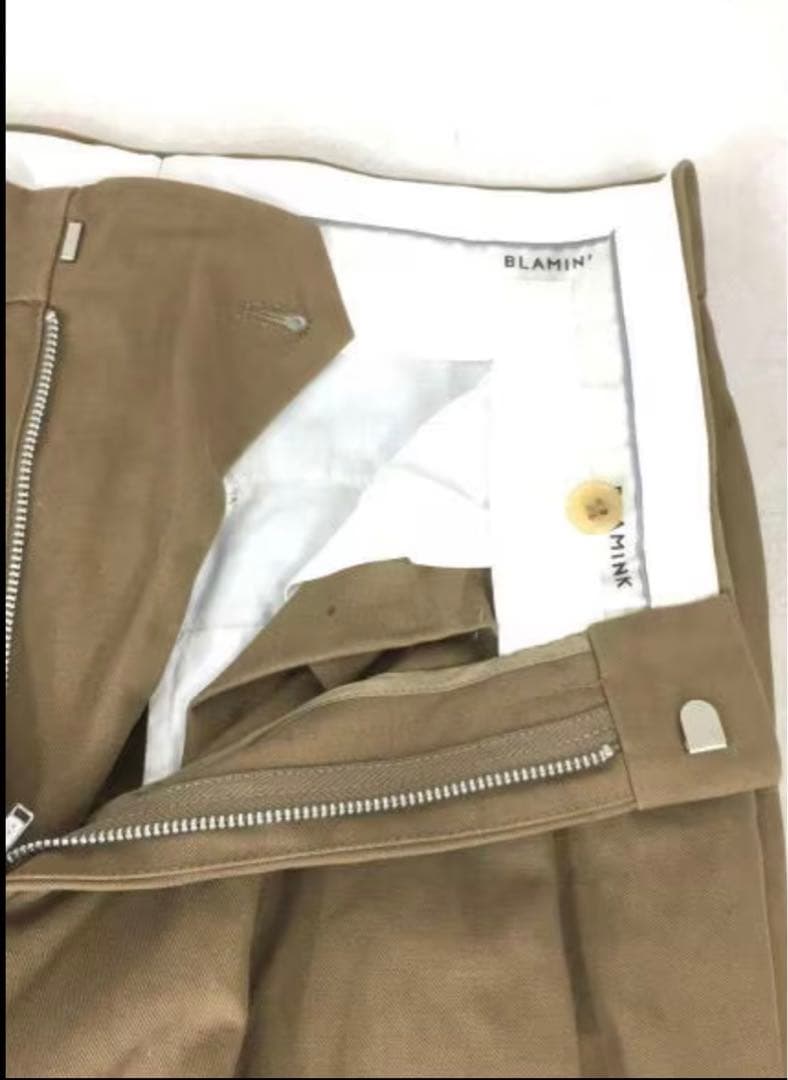 EF0501-6-2 BLAMINK 2タック/チノ/ボトム/38/コットン