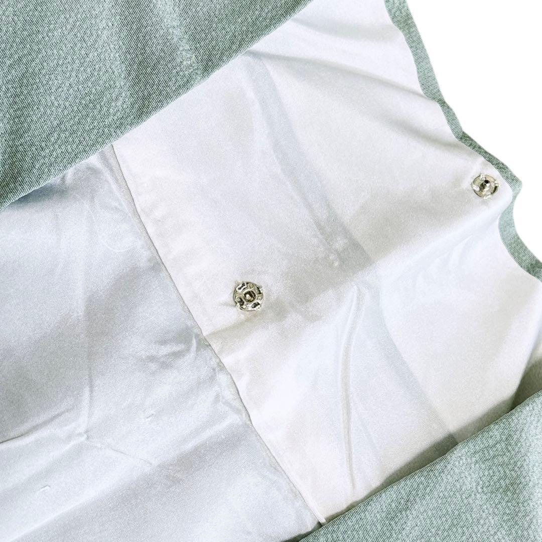 A143愛華 着物 付け下げ袷刺繍　スワト　錆青磁　フォーマル　身丈162cm