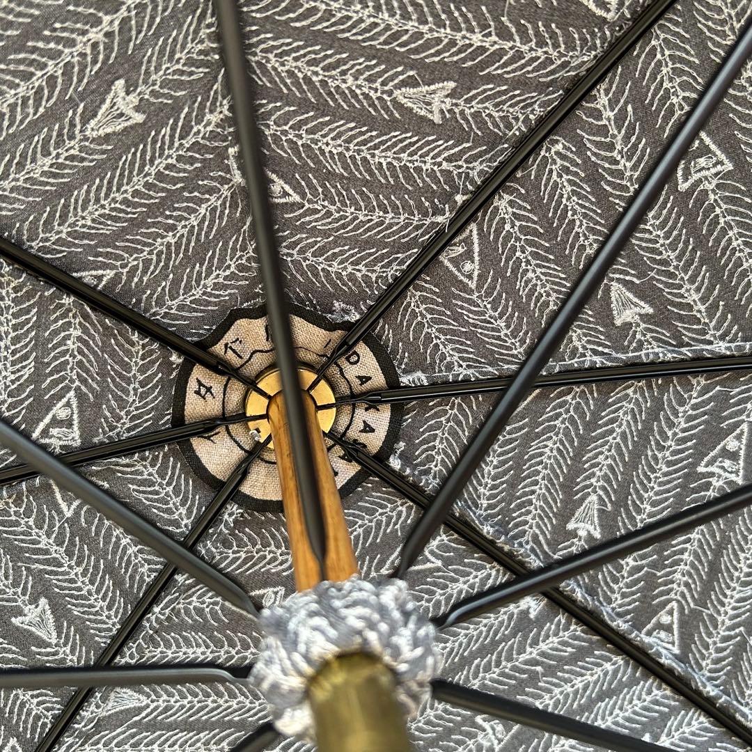 【未使用】イイダ傘店　KITAYA 日傘・長傘　猫　グレー