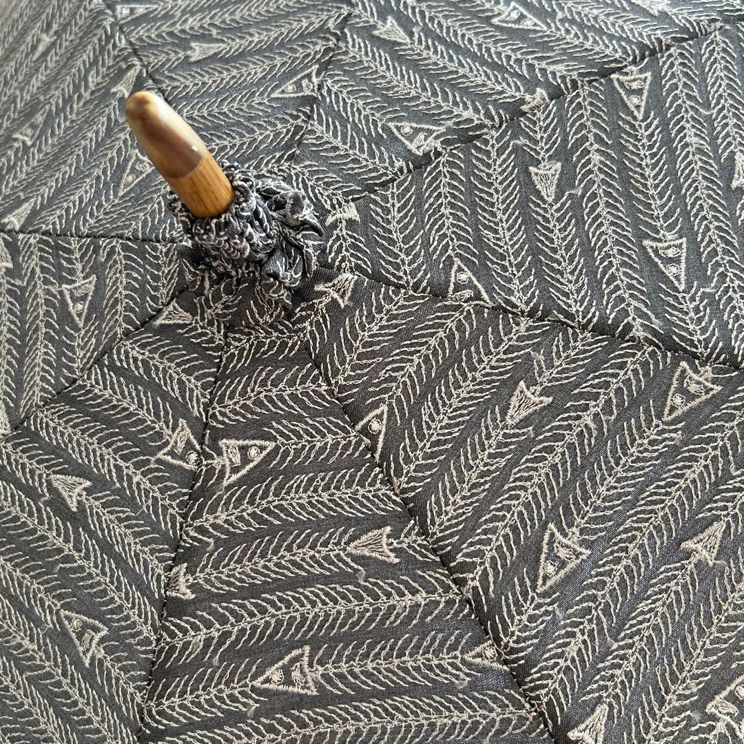 【未使用】イイダ傘店　KITAYA 日傘・長傘　猫　グレー