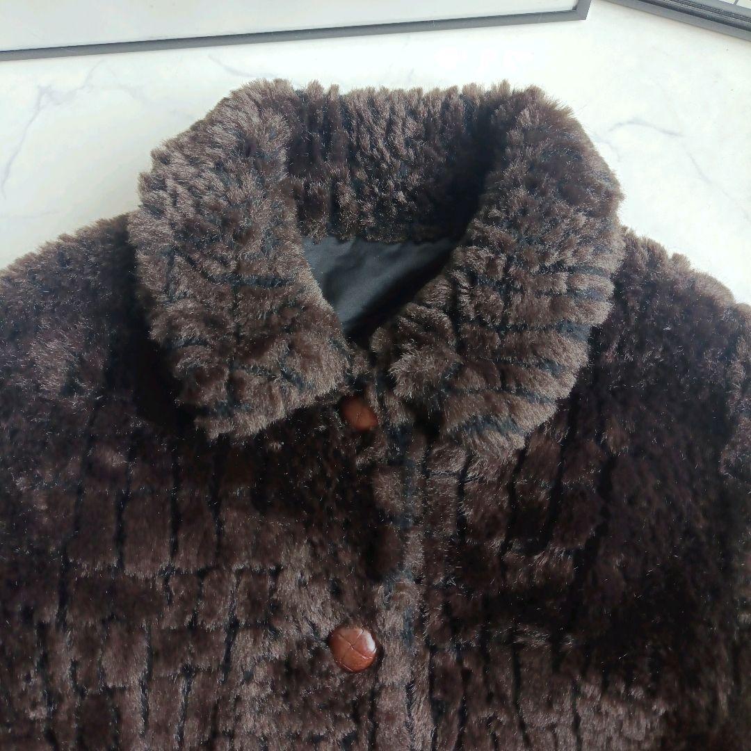 Max Mara リバーシブルショートジャケット テディベア M　クロコ柄 総柄