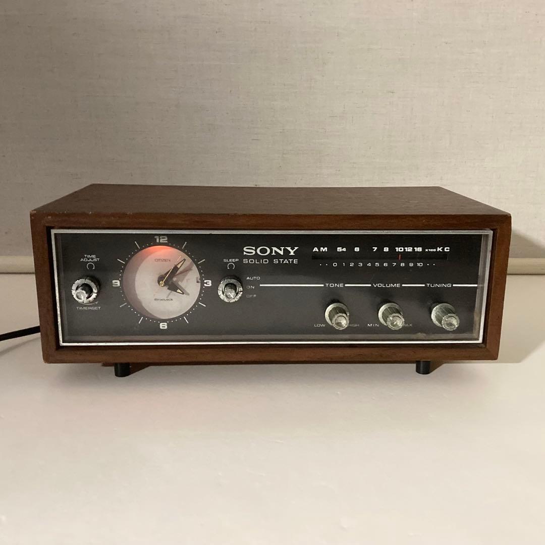 SONYクロックラジオ トランジスタ 8RC-49 西日本仕様 木製 レトロ