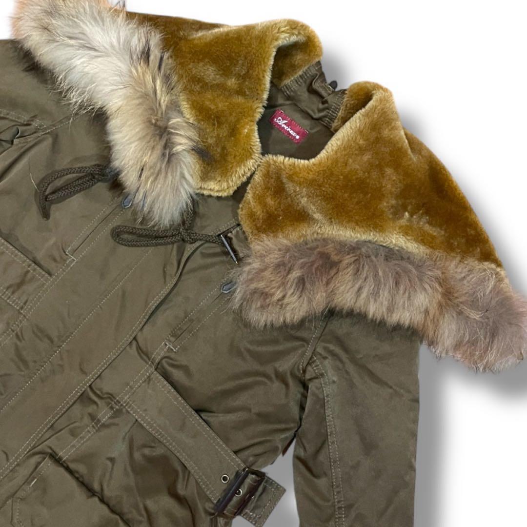 【がりっと】リアルファー ボア 極暖 モッズコート AVIREX