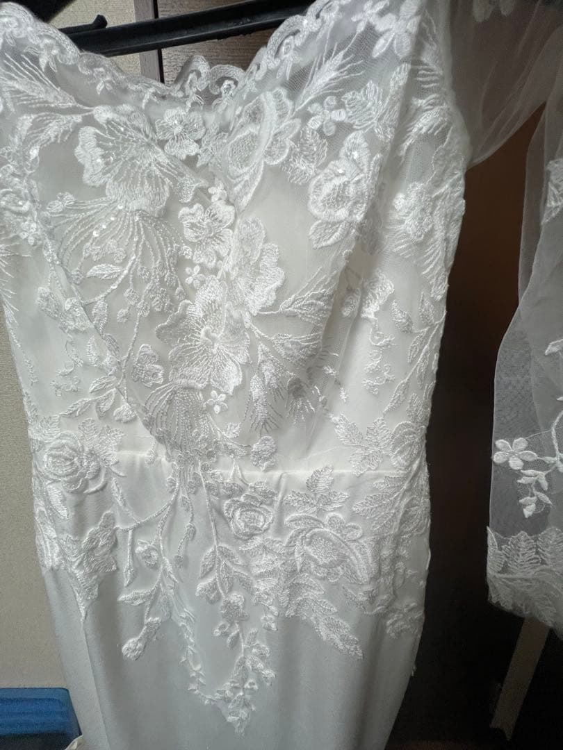 emi 　ロングスリーブ レース ソフトマーメイドドレス