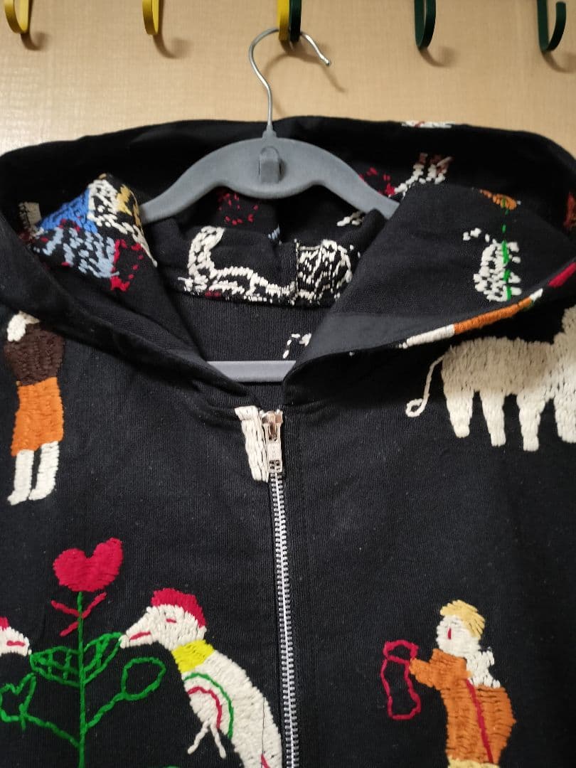 エスニック　パーカー　ナカ族パーカー　手刺繍　男女共用　新品　タイ製5