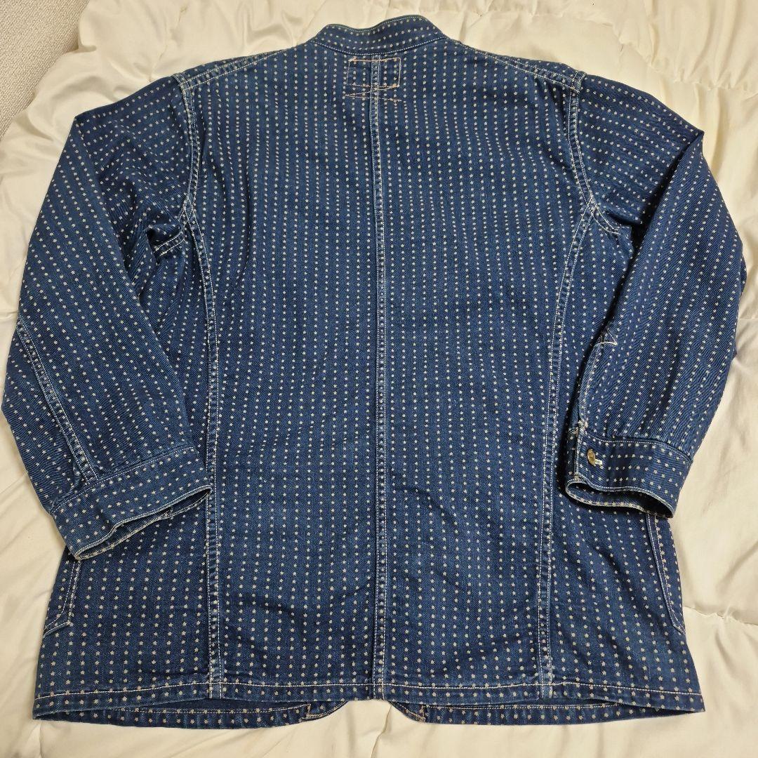 パ*ン様 稀少旧マッコイダブルダイヤモンドスターウォバッシュワークコート36