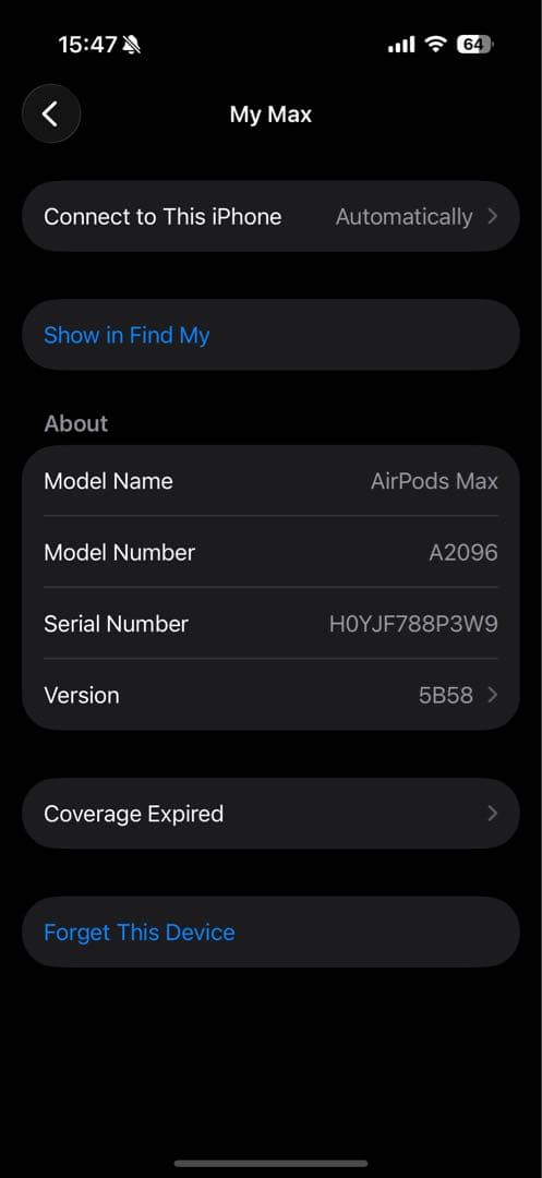 イヤホン AirPods Max Silver