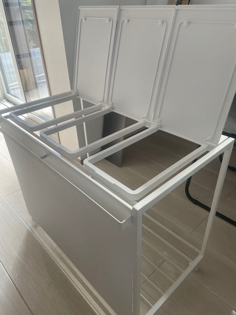 tower 山﨑実業　3つ分別用ごみ箱　蓋付き　目隠し付き　袋どめ付き