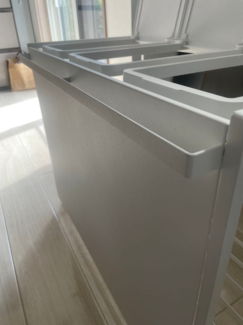 tower 山﨑実業　3つ分別用ごみ箱　蓋付き　目隠し付き　袋どめ付き