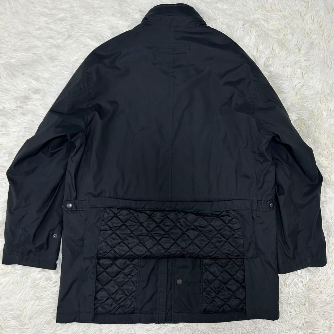 【美品/M】バーバリーロンドン ステンカラーコート アウター キルティング 黒