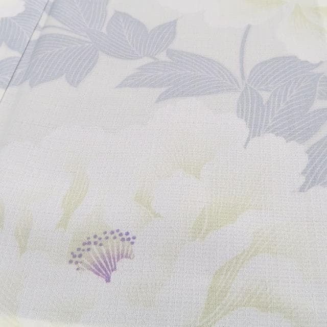 新品 撫松庵 セオアルファ 牡丹 洗える夏着物 仕付け糸付 小紋 浴衣 6281