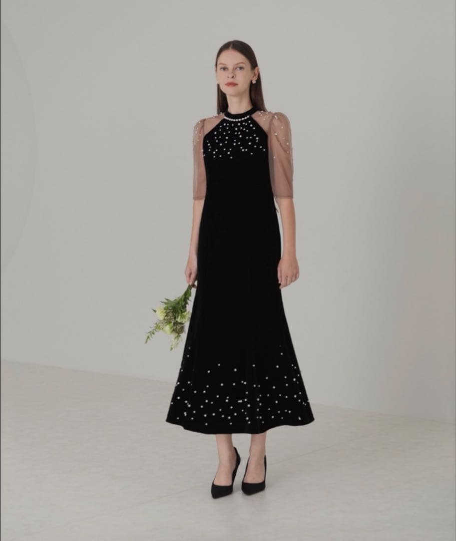 leja オケージョンドレス　パール付き