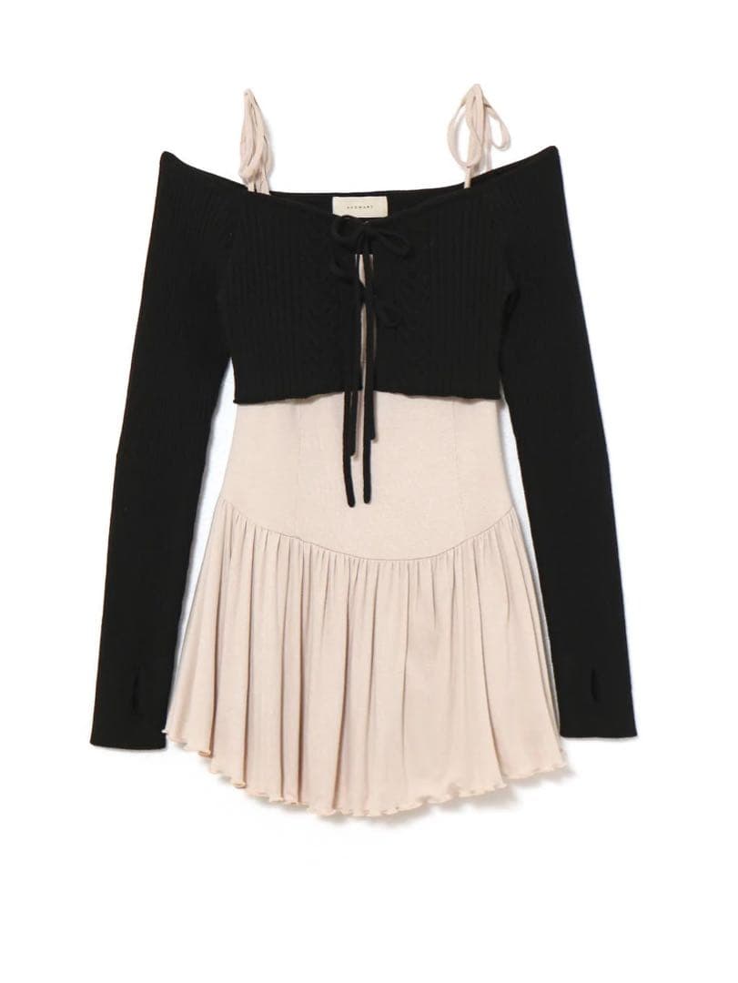 andmary Nei knit set flare dress 新品タグ付き