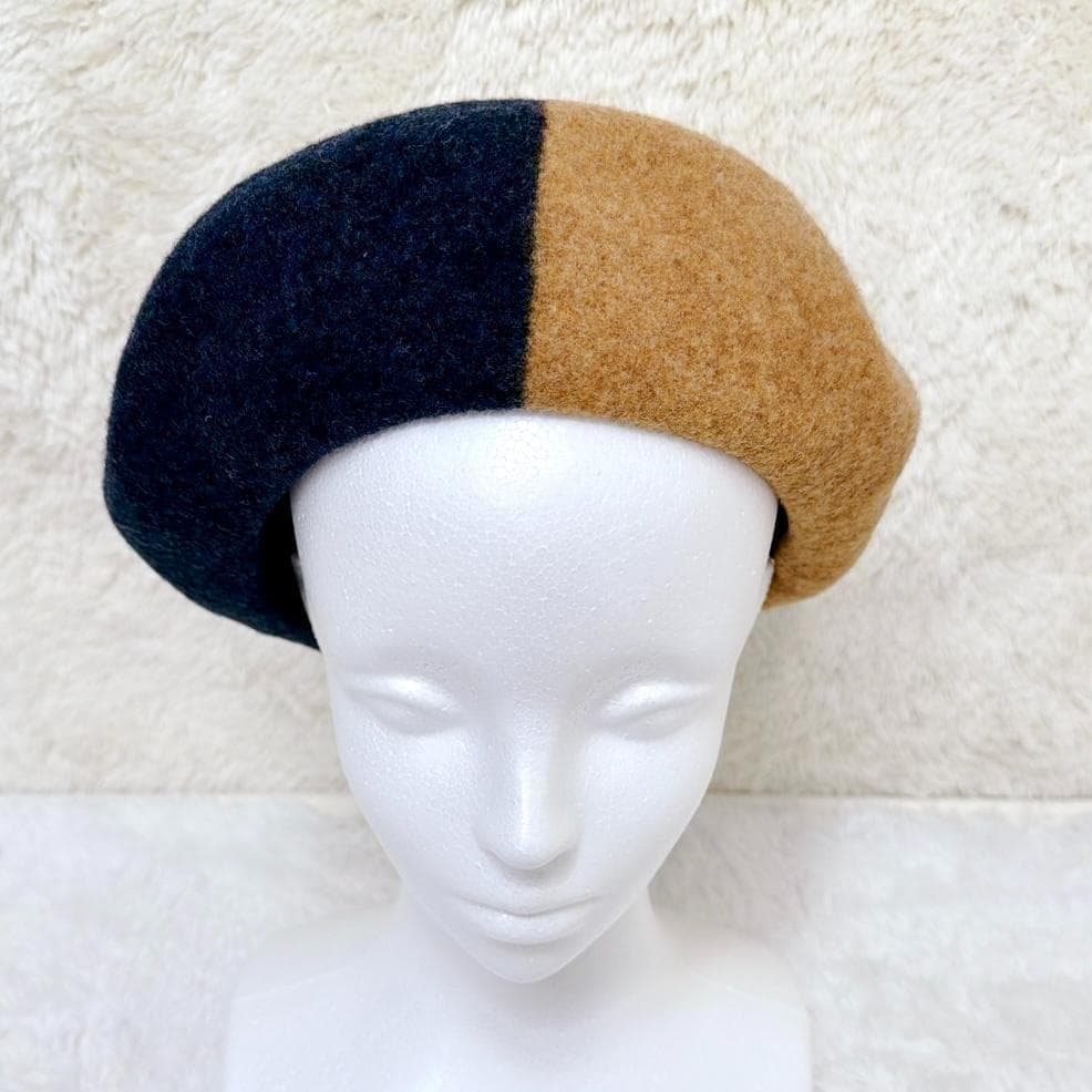 Vivienne Westwood ベレー帽 オーブ 刺繍 ツートン バイカラー