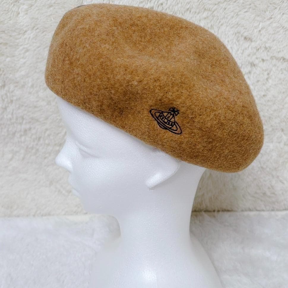 Vivienne Westwood ベレー帽 オーブ 刺繍 ツートン バイカラー