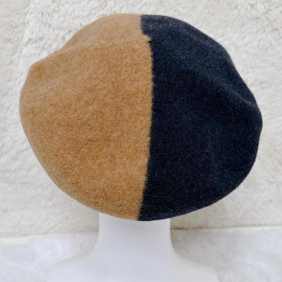 Vivienne Westwood ベレー帽 オーブ 刺繍 ツートン バイカラー