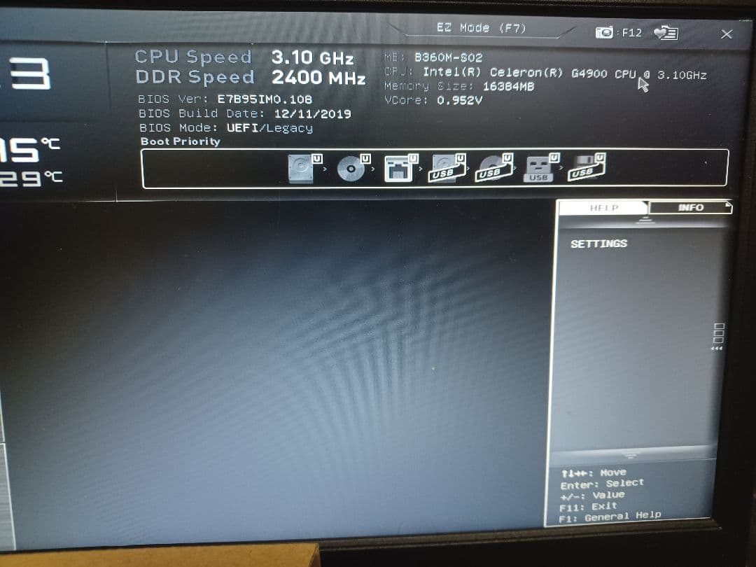 MSI B360-S02 i5 8500 動作確認済み