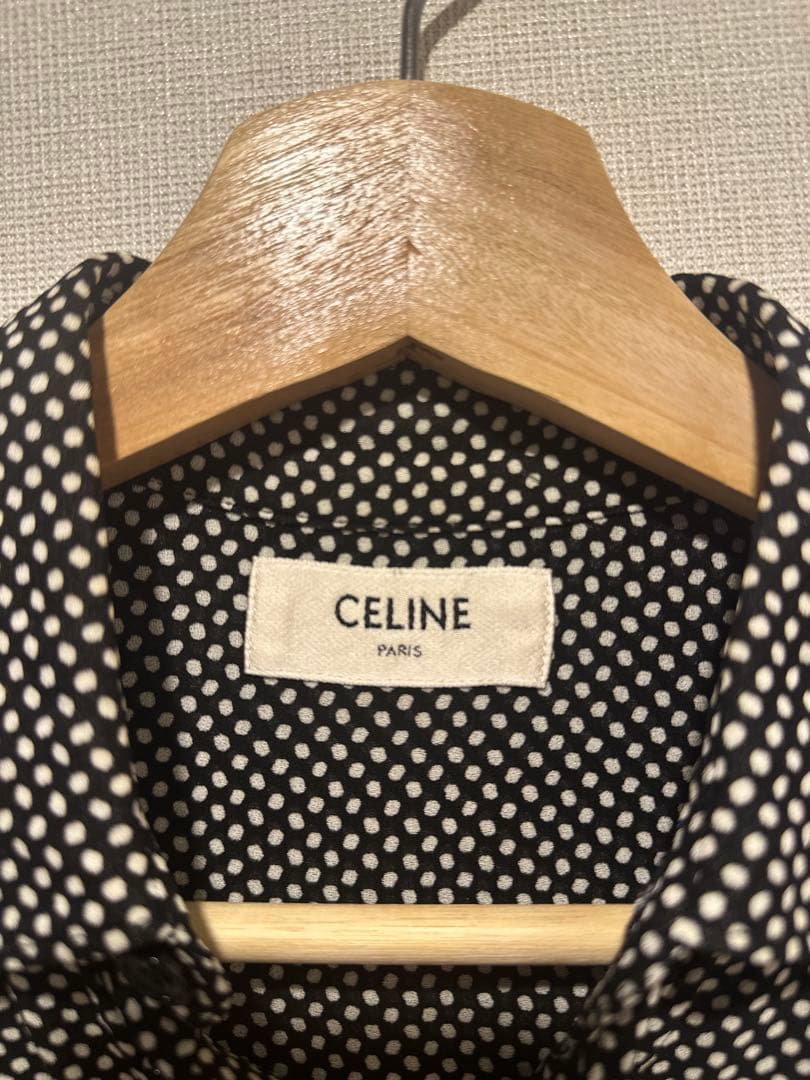 CELINE ドット柄 長袖シャツ　サイズ34