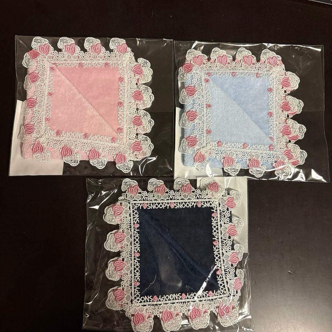 スヌーピー 近沢レース ハンカチ3枚セット スヌーピータウン