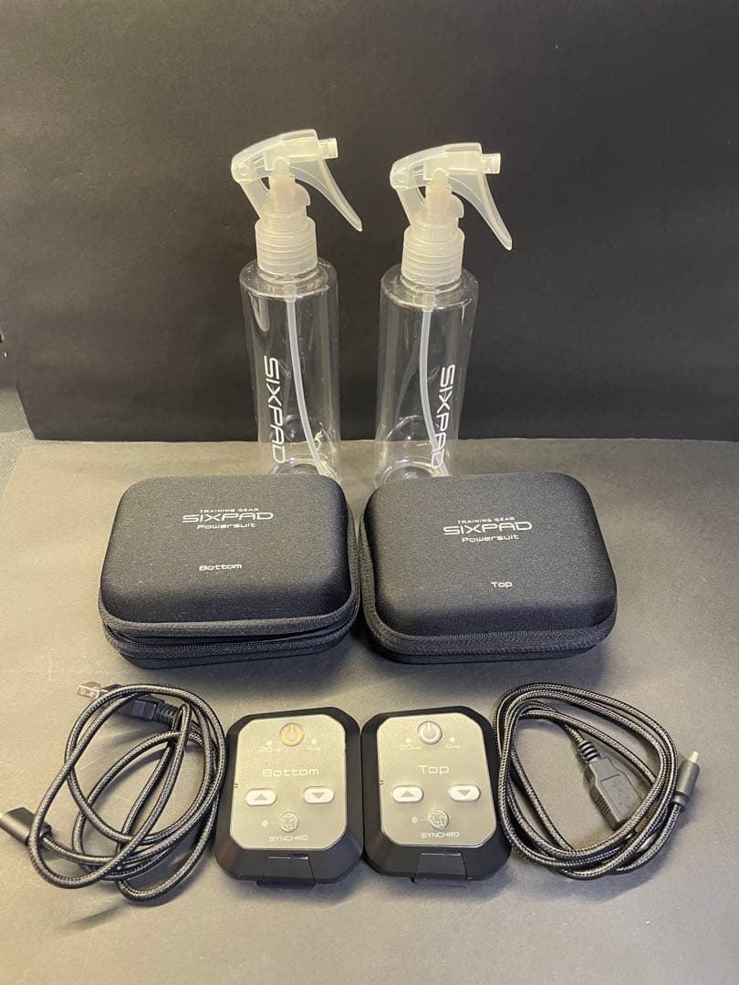 SIXPAD EMSトレーニングウェア パワースーツ上下　Ｌ　ブラック